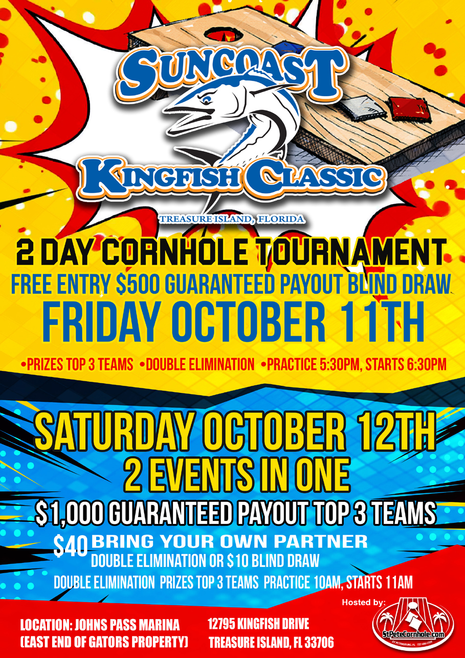 cornholetournament 31st Annual Suncoast Kingfish Classic Nov 16th