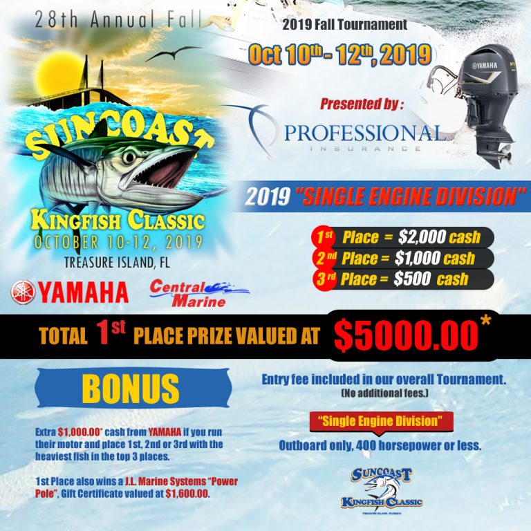 Single Engine Division 31st Annual Suncoast Kingfish Classic Nov